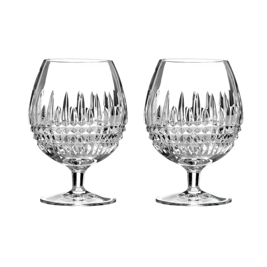 Waterford Crystal Lismore Diamond Brandy Set of 2 Glasses
