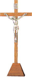 Wood Standing Crucifix