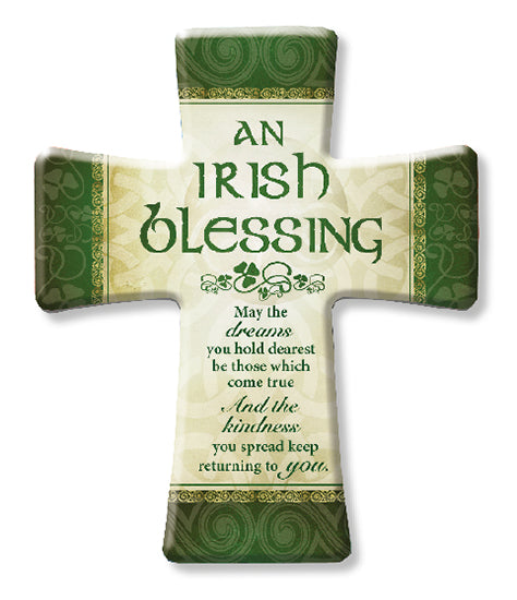 porcelain cross / irish blessing