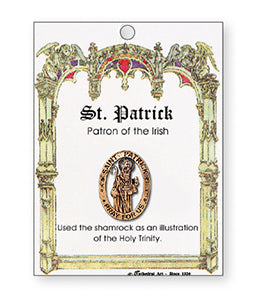 metal brooch - st patrick