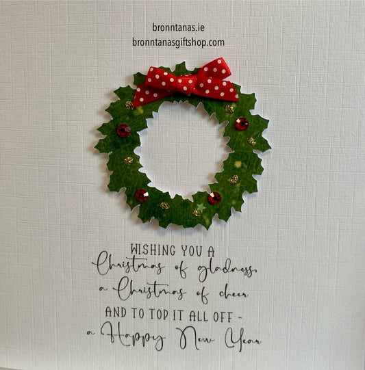 Handmade Christmas Wreath Card