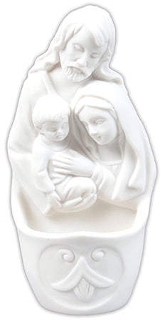 white resin font 5 1/2"holy family