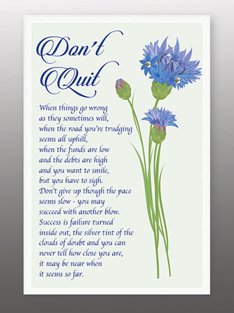 Glass Plaque don't quit