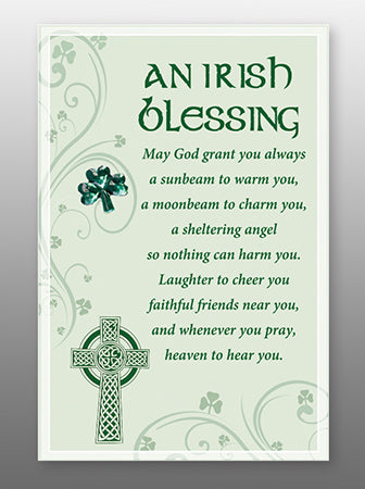 Glass Plaque Irish Blessing