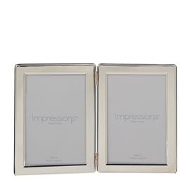 Impressions Silver plated DoubleHinged Photo Frame-4"