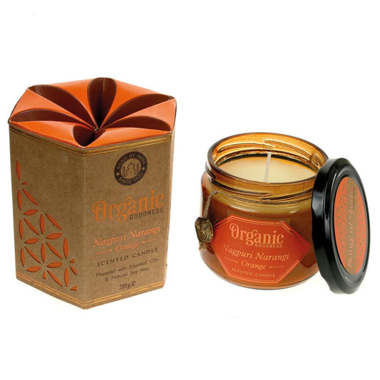 Organic candle narangi orange