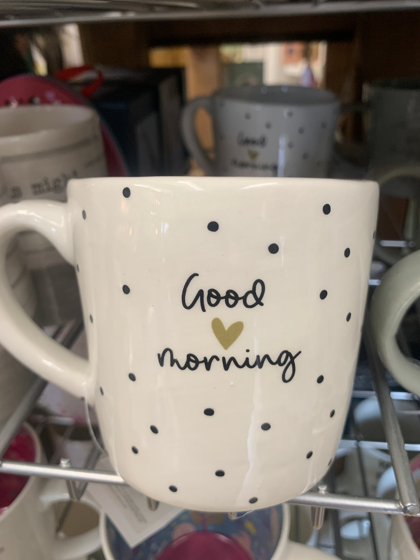 GOOD MORNING POLKA DOT MUG