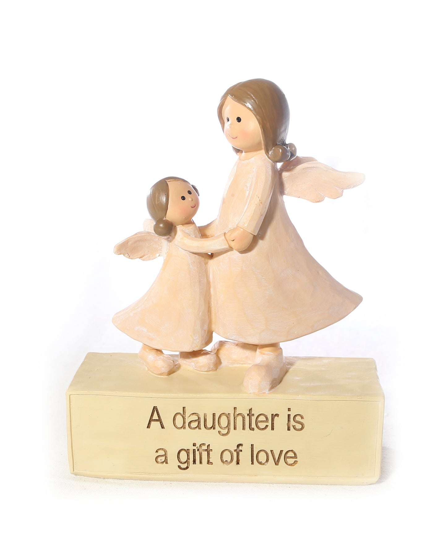 Daughter with mother angel