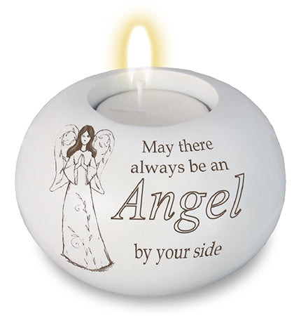 Resin candle holder angel