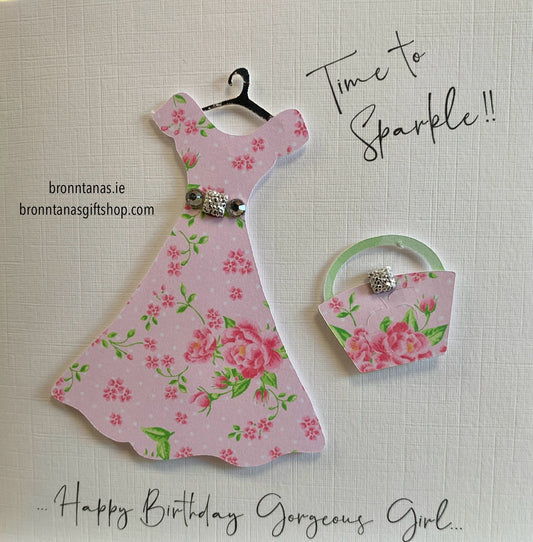 Handmade Happy Birthday Gorgeous Girl Card