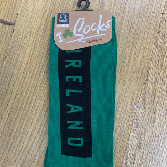 Ireland green and black socks