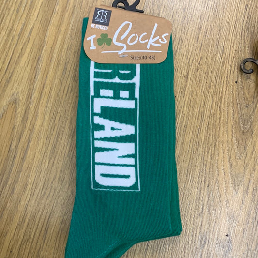 Ireland green and white socks