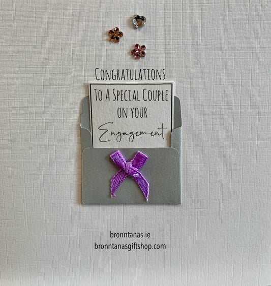 Handmade Special Couple Engagement Envelope Card