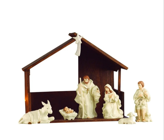 Belleek 9 Piece Nativity Set