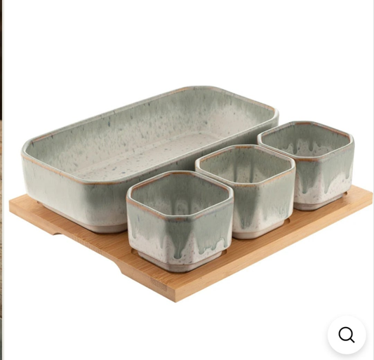 Belleek Living Tivoli Serving Set Bamboo Board