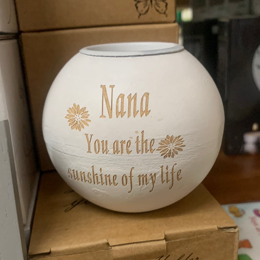 Metal painted candle holder Nana