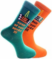 SOCKS ODD GREEN & ORANGE