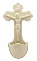 Ceramic Waterfonf Crucifix