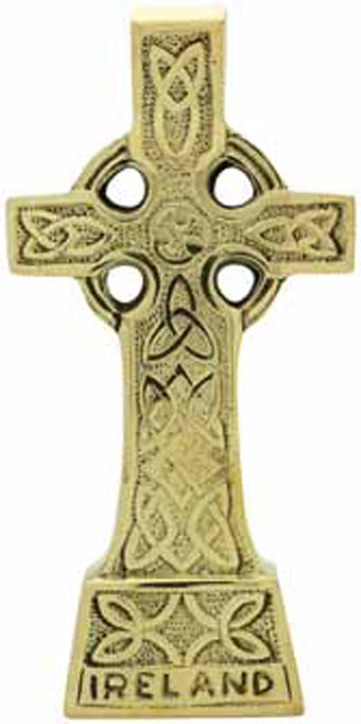 Brass Celtic Cross Standing Large