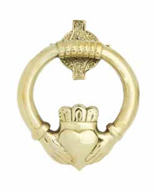 BRASS DOOR KNOCKER CLADDAGH Medium