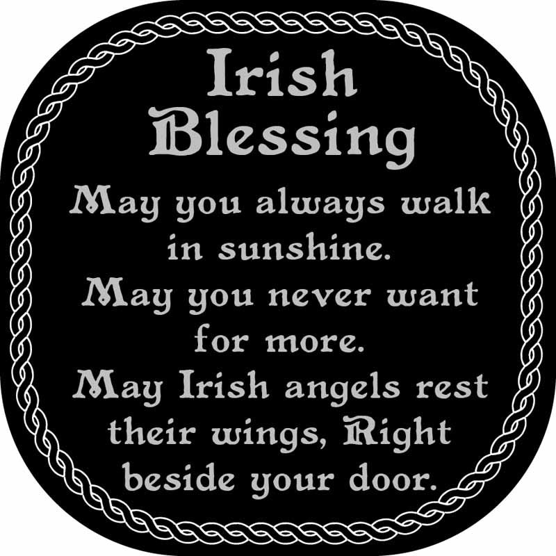 Natural Slate Coaster Irish Blessing