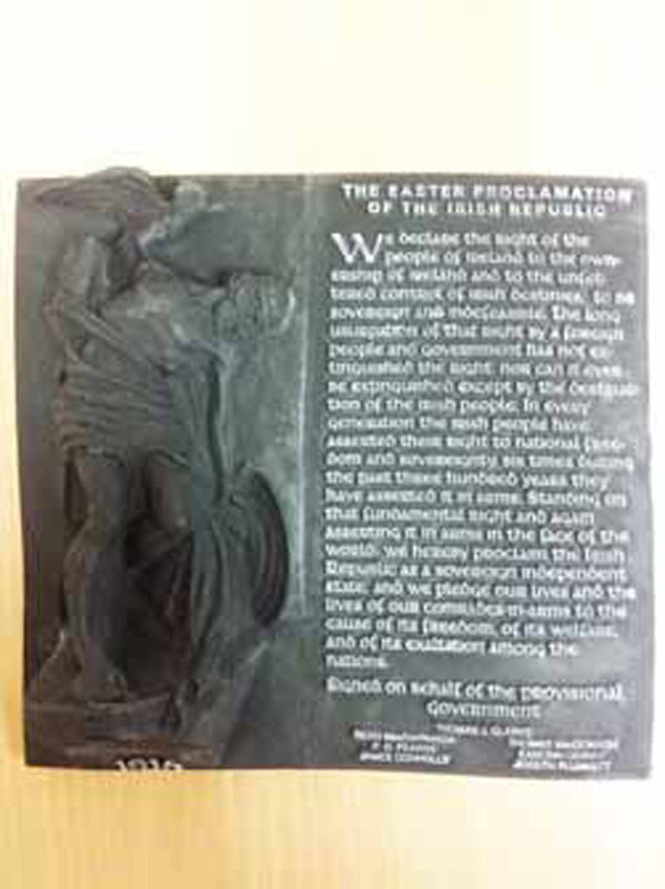 Irish Turf Resin Plaque Easter Commemoration