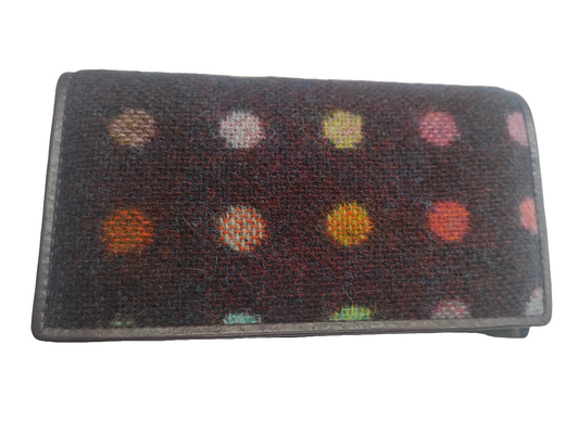 Mala Abertweed Plum Spot Flap Over Purse