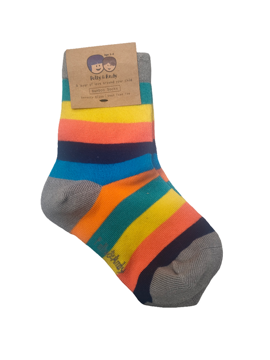 Polly & Andy Bamboo Socks Grey, Green, Yellow, Navy blue Age 0-1