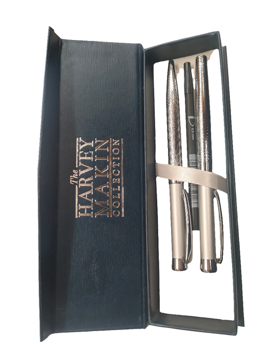 The Harvey Makin Collection 2 x Silver Ball Point Pens