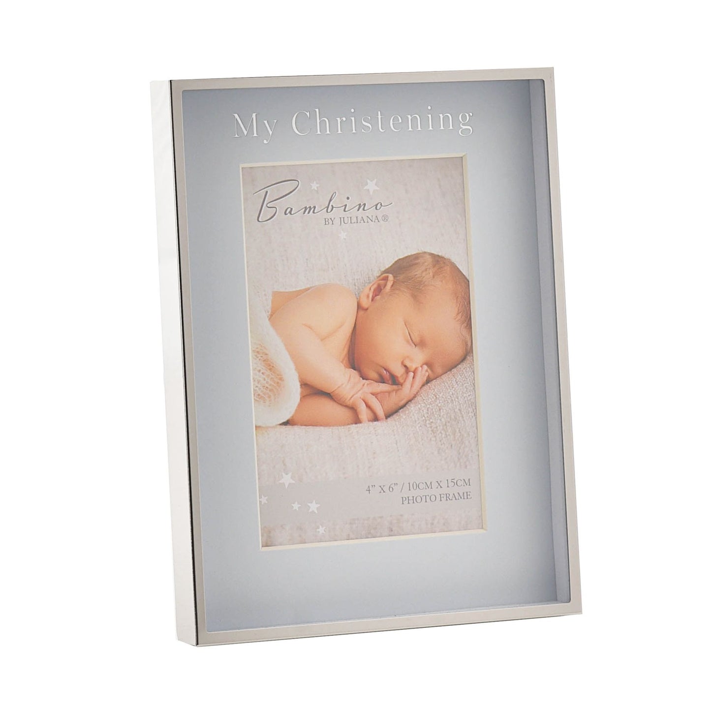 Bambino Photo Frame "Christening Day" Blue 4" x 6"