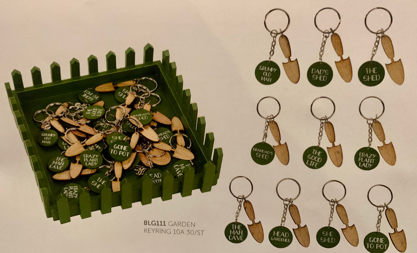 GARDEN KEY RING 10 Assorted