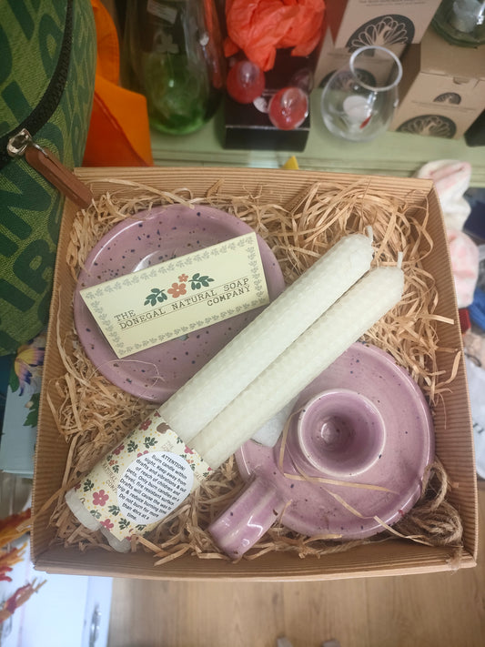 The Donegal Natural Soap Company Beeswax Candle Set