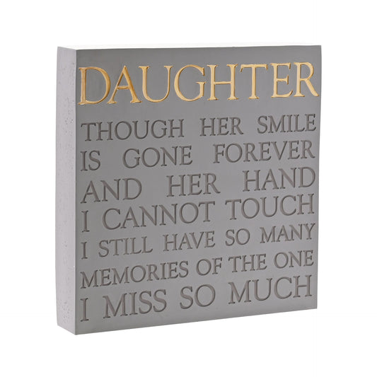 Thoughts of You Memorial Square Plaque - Daughter