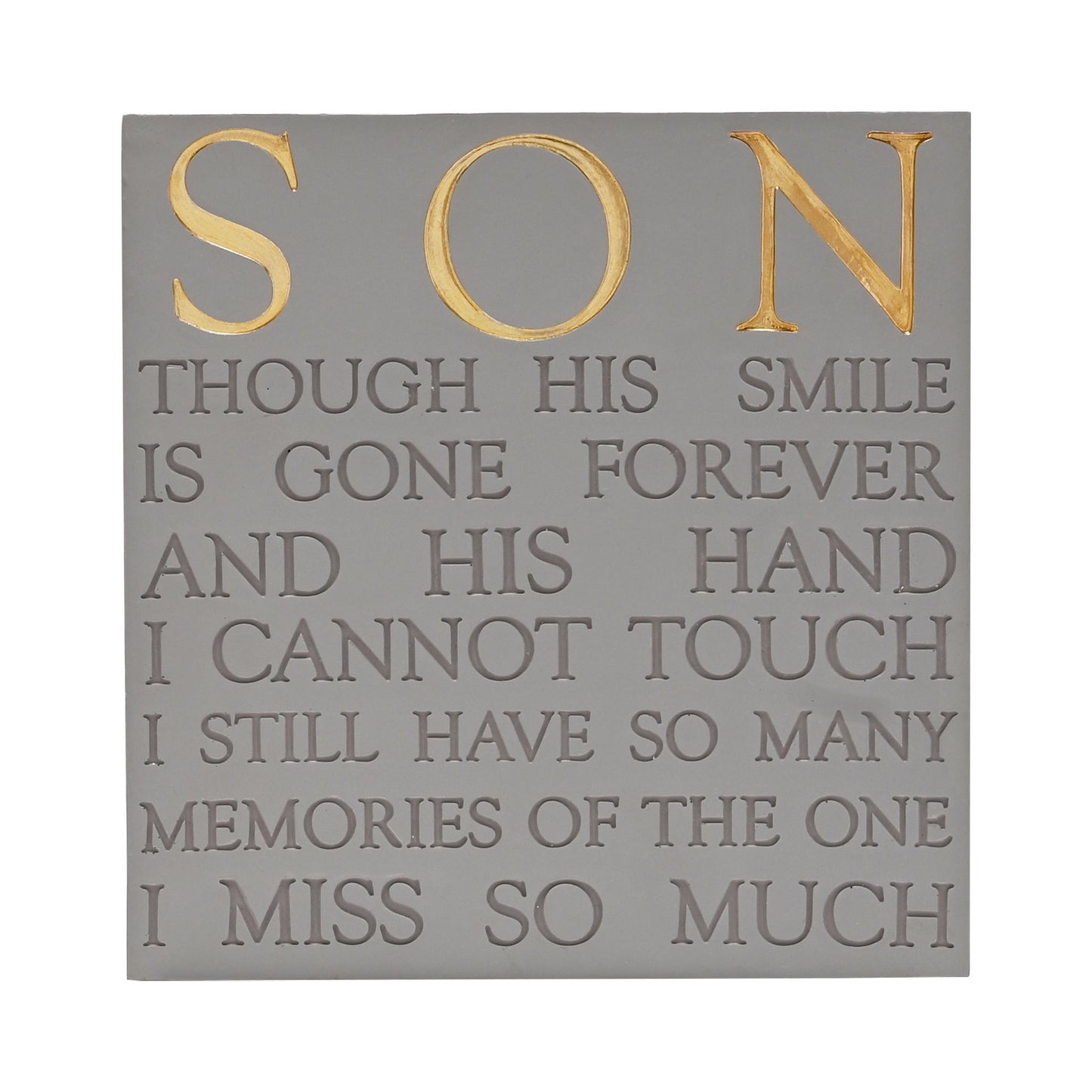 Thoughts of You Memorial Square Plaque - Son