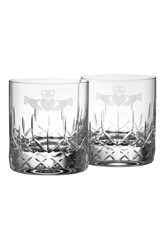 Galway Crystal Claddagh Tumbler Pair