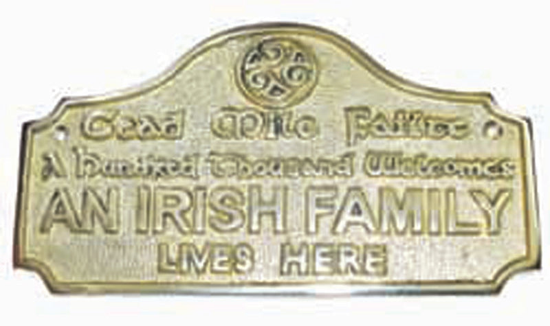 Brass An Irish Family Live Here