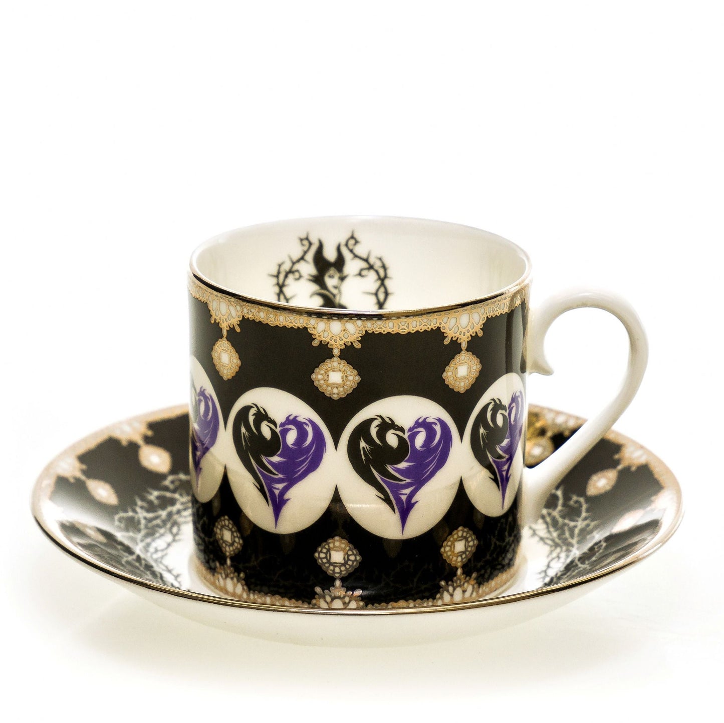 English Ladies Disney Maleficent Cup And Saucer