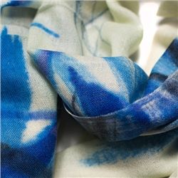 GALWAY CRYSTAL MERINO SCARF ATLANTIC BLUE 65X180